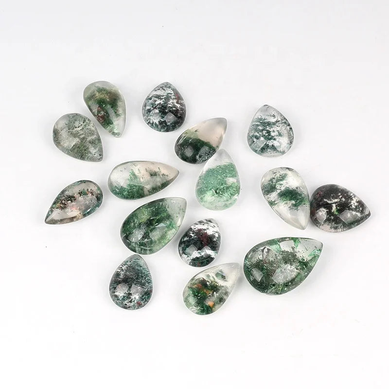 Wholesale Polished Green Phantom Quartz Crystal Pendants Green Ghost Quartz Necklace for Home Decoration