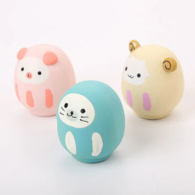 Wholesale Eco-friendly Soft Natural Latex Sound Small Egg Pet Toy Dog Toy Cat Toy