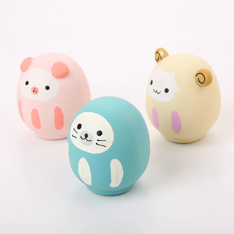 Wholesale Eco-friendly Soft Natural Latex Sound Small Egg Pet Toy Dog Toy Cat Toy