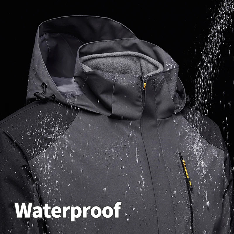 Custom logo 3 in 1 Detachable Two-piece Fleece Iner Stain Prevention Windproof and Waterproof Winter Jacket Men