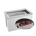 Promotion Yakiniku Barbecue Grill Japanese Downdraft Smokeless Commercial Metal Stainless Steel Rectangular Charcoal BBQ Grill