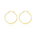 Customized Sterling Silver 925 Big Circle Gold Plated 18K Large Beaded Shape Hoop Earrings for Women