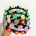 Sweet Headband New 2021 Cute Flower Hair Clips Double Bangs Hairstyle Braided Hairbands for Kids Girls Headpiece Accessories