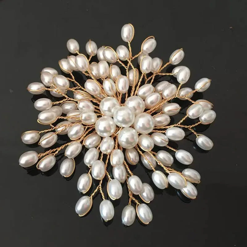 Jachon  Wholesale Elegant Pearl Brooch Pins for Wedding Bridal for Cufflinks Corsage Buckles & Pins Fashion Design Brooches