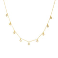 Fashion Pendant Necklaces 925 Sterling Silver Zircon Necklaces Round Diamond by the Yard Gold Plated Necklace for Women