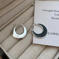 S925 Sterling Silver Korean Fashion Ear Jewelry Women Simple Fine Hoop Earings