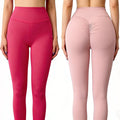 Women's V-Waist Scrunch Butt Yoga Leggings High Waisted Butt Lifting Workout Pants for Gym Moisture Wicking Yoga Leggings