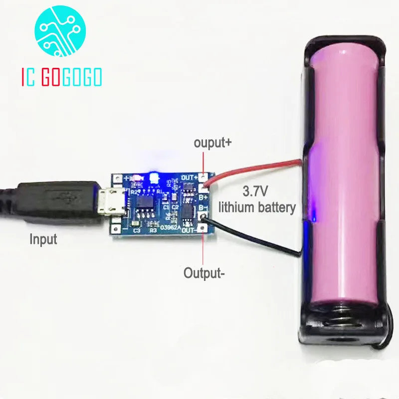 3.7V Lithium Battery Charger Protection Board 5V 1A 2A Li-ion Lipo Battery Charging Protect Two-in-one Module Micro USB Type-C