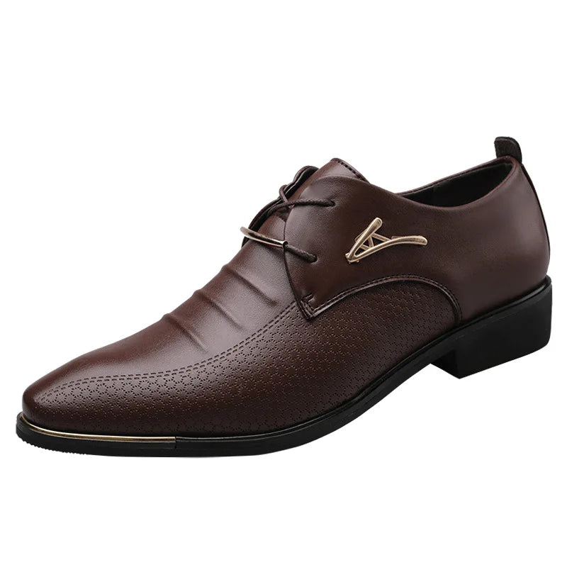 Latest Fashionable Low Price Mens PU Leather Formal Office Shoes for Men