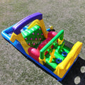 Inflatable Obstacle Course Bounce House for Kids Sports Games Bouncer Combo with Slide Pool Ball Pit Climbing