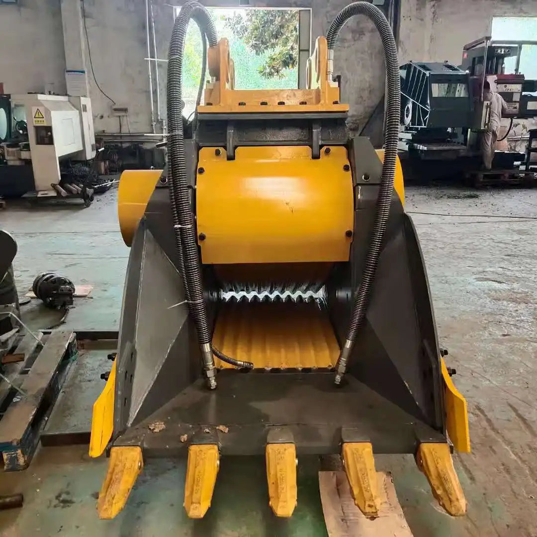 Excavation Jaw Stone Crushing Bucket For Demolition Waste