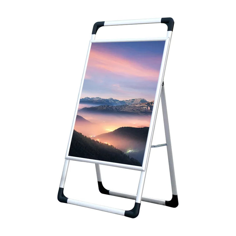 Black Metal A-Frame Sidewalk Sign Sandwich Boards Signs