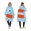 Winter Oversized Electric Wearable Blankets Heated Flannel Fleece Sherpa Electric Heated Cozy Hoodie Blanket With Sleeves