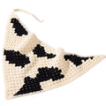 Q&Y 2026 Custom New Designer Knitted Head Wraps Cottagecore Cute Black and White Cow Spotted  Elegant Knitting Crochet Bandanas