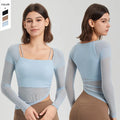 Wholesale High Elasticity Long Sleeves High Elasticity Mesh Design Outdoor Running Long Sleeves