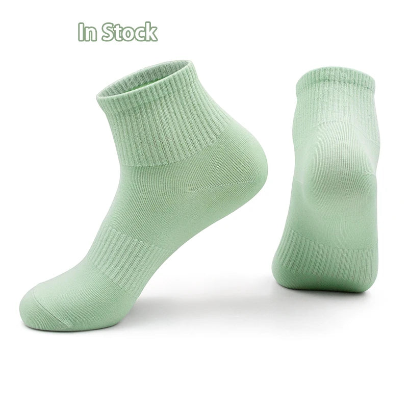 Men's Anti-Slip Running Socks Breathable Cotton Cuff Custom Custom Logo Knitted Brand Ankle Sports Short Basketball Socks