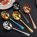 Creative 430 Stainless Steel Shell Spoon Home Hollow Service Spoon