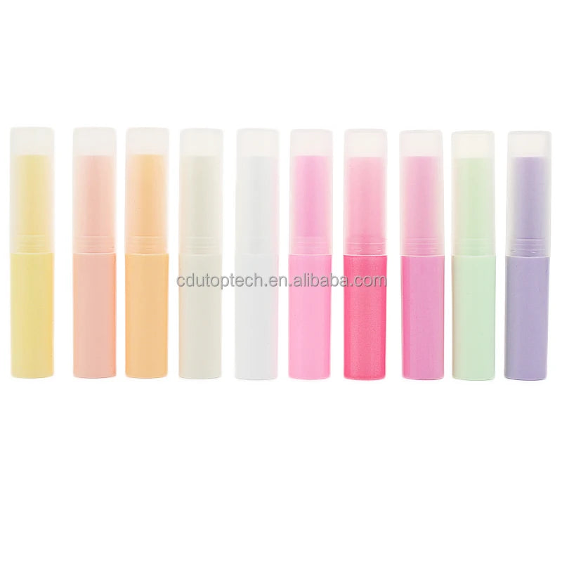 Free Sample Wholesale Custom 4g 4ml Round Slim Empty Lipstick Tube Lip Balm Gel Containers Tubes with Lids