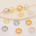 Fashion Jewelry Rings 18K Gold Plated Brass Jump Rings for Jewelry Making Open Planet Semicircle Jump Rings
