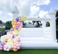 13x11.5x10FT Commercial PVC Bounce House Inflatable Large White Bounce House Castle for Wedding Birthday Party Decorations