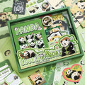 Large Capacity 116-Piece Healing Pieces Series Warm Panda Theme Decorative Stickers per Box Handmade Materials