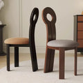 BST Designer Creative Solid Wood Dining Chair Retro Simple Backrest Leisure Chair Studio Study Light Luxury Italian Fabric Chair