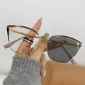 2023 New Cat Eye Eyeglasses Frame Color Changing Glasses Fashion Anti Blue Light Photochromic Glasses Wholesale