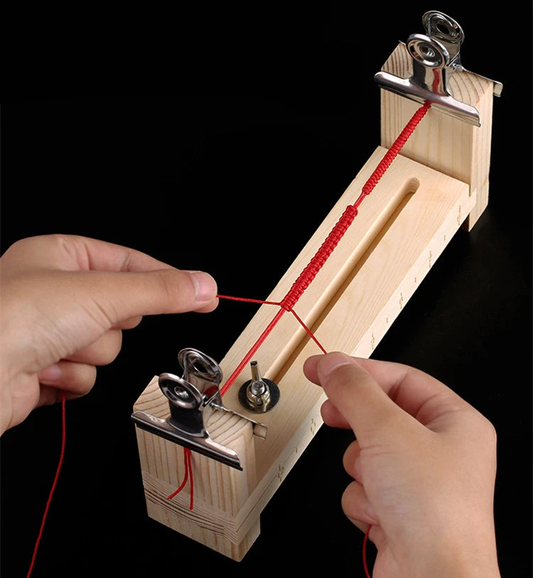 Rope Weaving Wooden Frame Handwork Weaving Frame Bracelet Necklace Weaving Artifact Fixed Auxiliary Tool