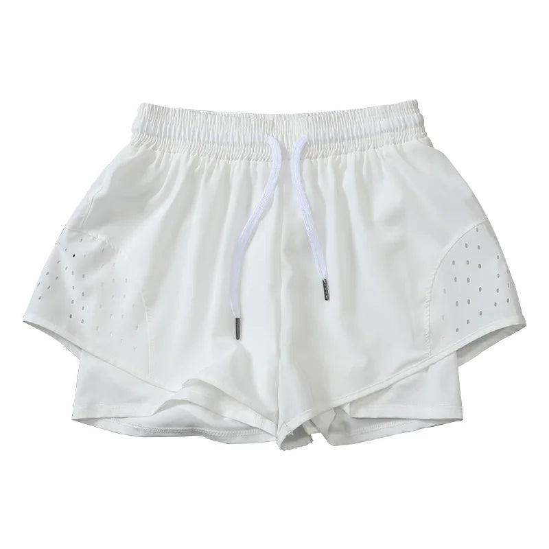 Sport Women's Shorts Fitness 2 Layers Shorts Drying Fit Short Jogger Gym Yoga Shorts