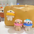 Kawaii Stuffed Animals Cartoon Cute Doll Bag Pendant Accessories Keyring Gift Toy Swimming Ring Teddy Dog Plush Charm Keychain
