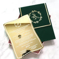 Creative Dark Green Velvet Pocket Envelope for Die Cut Shaped Mirror Acrylic Invitations MegaBDM