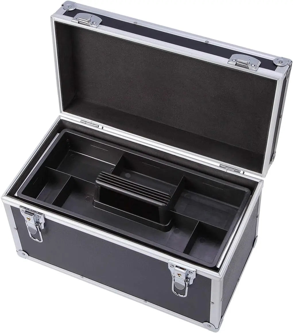 Aluminum  Black Toolbox Organizer for Repair Tool Car Toys Household Goods Small Tool Storage Box Carrying Case