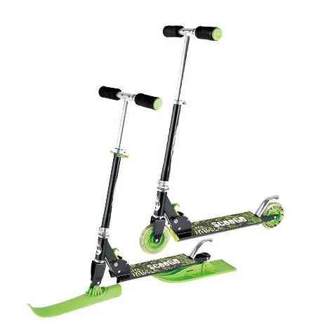 2 in 1 Skateboard Wheels Switch Snow Scooter Adult Winter Snow Ski Sledge Toy Scooter