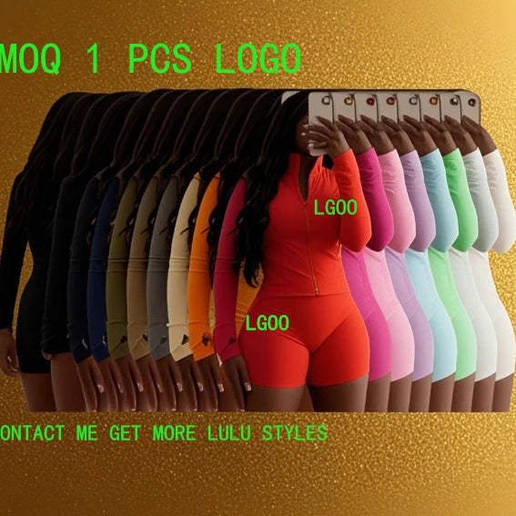 2025 Spring Sports Outfits HIgh Stretchy 2 Piece Set Casual Zip Patchwork Jacket Top Top + Bodycon Pants Suits for Women