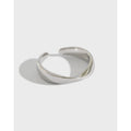 High Quality Twist Design S925 Sterling Silver Mobius Twist Open Resizable Rings for Women JT267