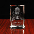 Crystal Christian Gift 3D Laser Engraved Holy Grail Photo Crystal Cube Baptism Gifts Souvenir