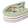 Solid Color Clothes Hanger Travel Multifunctional Plastic Portable Household Storage Telescopic Non-Slip Folding Hanger