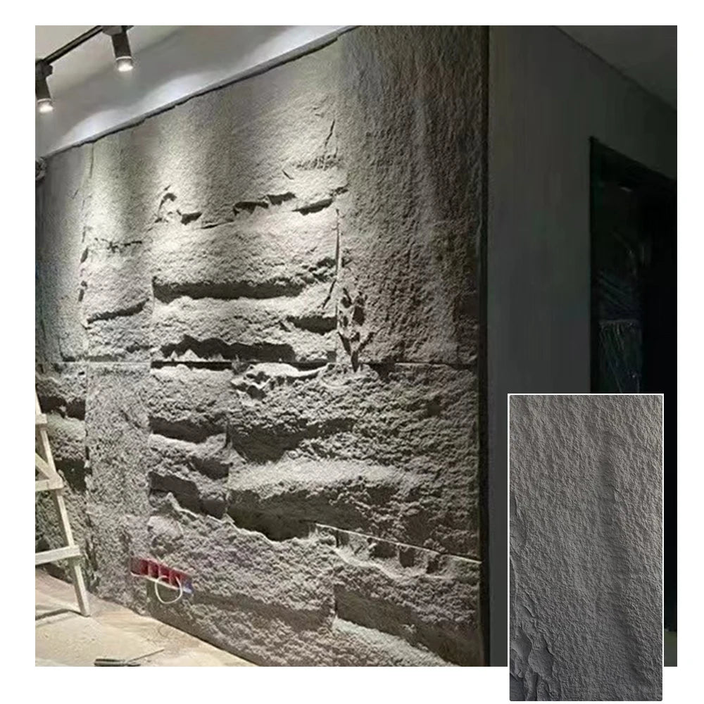 PU Pebble Decorative 3D Culture Slab Lightweight Eco-Friendly Polyurethane Faux Stone Panels for Outdoor Artificial Stone