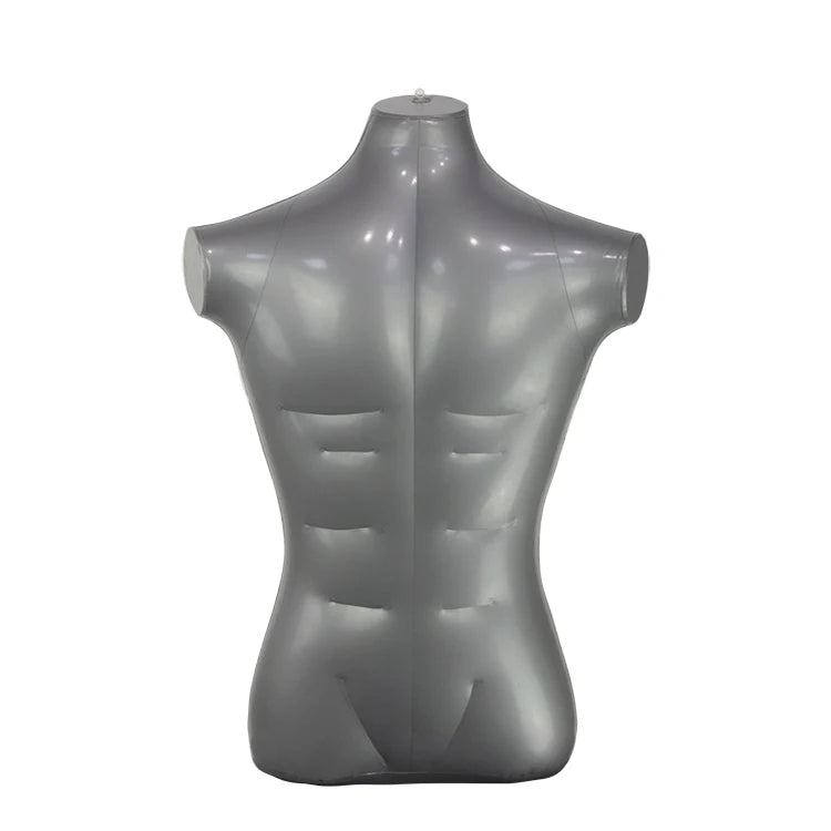 Professional Factory PVC Material Hanging Torso Mannequin Male Female Adjustable Grey Window Display Inflatable Mannequins
