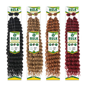 Julianna Wholesale 20Inch Deep Water Wave Super Wave Straight No Weft Synthetic Bulk Braiding Hair Extensions