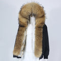 OFTBUY 2024 Men Bomber Parka Waterproof Winter Jacket Natural Real Raccoon Fox Fur Coat Collar Hooded Rabbit Liner Streetwear