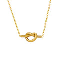 Joolim Stainless Steel Jewelry 18K Gold Plated Twisted Circle Heart Knot Pendant Necklace Trendy Fashion Jewelry Wholesale