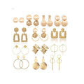 Hot Sale Gold Geometric Exaggerated Statement Earrings Punk Stylish Sectored Twisted Earring Jewelry for Women and Girls