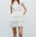 Ladies Plus Size Floor-Length Chiffon Dress Sweet Elegant Casual Daily Wear White Sleeveless Floral Embroidery Natural Waist