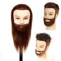 Romance Queen 8 Inch Male Manikin Head with Hair Cosmetology Training Mannequin Stand Human Hair Manikin for Men