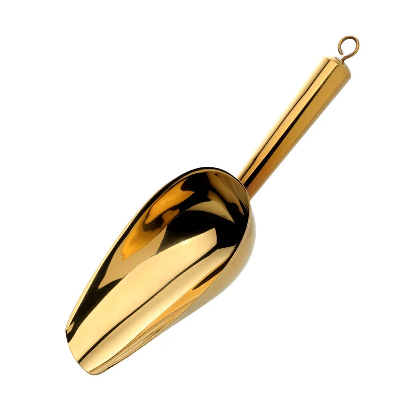 Factory Wholesale Tea Coffee Bean Scoop Stainless Steel Barware Ice Scoop Multi-use Scoop Ice Shovel
