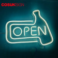For Cosun LED Neon Open Signs Battery-Powered Indoor Electronic Decorative Lighting Strips for Company & Hospital Applications