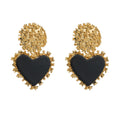Simple Gold Plated Exaggerated Heart Earrings Fashion Luxury Earrings for Women