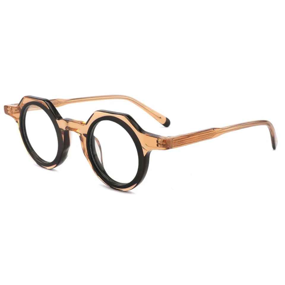 High Quality Handmade Acetate Optical Glasses with Polygon Design Direct Factory Sales
