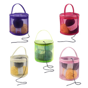 Mesh Knitting Bag Round Yarn Balls Organizer for Knitting Lovers